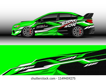 Car wrap design vector, truck and cargo van decal. Graphic abstract stripe racing background designs for vehicle, rally, race, adventure and car racing livery.
