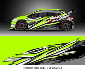 Car wrap design vector, truck and cargo van decal. Graphic abstract stripe racing background designs for vehicle, race, rally, adventure and car racing livery.
