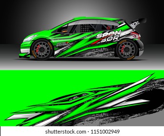 Car wrap design vector, truck and cargo van decal. Graphic abstract stripe racing background designs for vehicle, race, rally, adventure and car racing livery.
