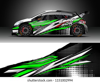 Car wrap design vector, truck and cargo van decal. Graphic abstract stripe racing background designs for vehicle, race, rally, adventure and car racing livery.