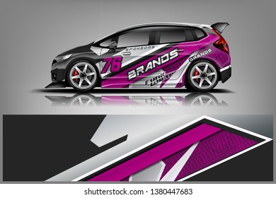 Car wrap design vector, truck and cargo van decal. Graphic abstract stripe racing background designs for vehicle, rally, race, adventure and car racing livery dekal


