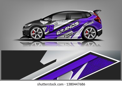 Car wrap design vector, truck and cargo van decal. Graphic abstract stripe racing background designs for vehicle, rally, race, adventure and car racing livery dekal

