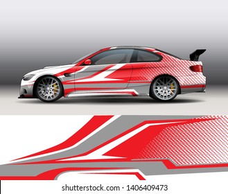 Vector de diseño de envoltura de camión, coche y calcomanías de carga. Diseño gráfico abstracto de fondo de carreras en rayas para vehículos, carreras, aventuras y carreras de camión. - Pasos vectoriales10