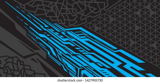 Car wrap design vector, truck and cargo van decal. Graphic abstract stripe racing background designs for vehicle, rally, race, adventure