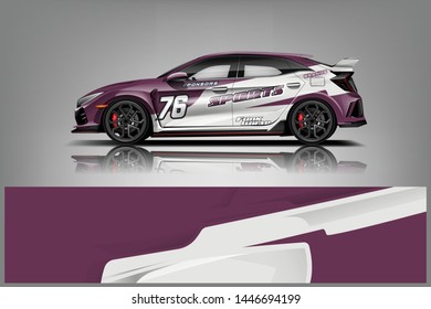 Car wrap design vector, truck and cargo van decal. Graphic abstract stripe racing background designs for vehicle, rally, race, adventure and car racing livery dekal
