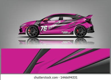 Car wrap design vector, truck and cargo van decal. Graphic abstract stripe racing background designs for vehicle, rally, race, adventure and car racing livery dekal
