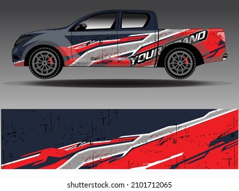 Car wrap design vector, truck and cargo van decal