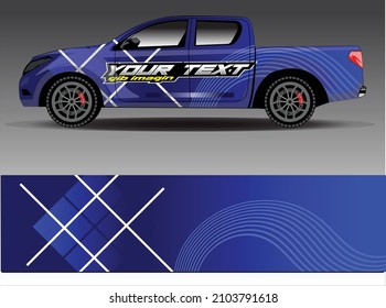 Car wrap design vector, truck and cargo van decal