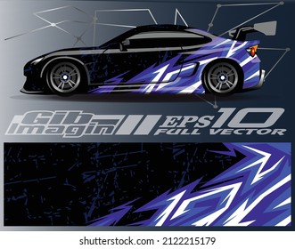 Cordón de diseño vectorial, camionera y camioneta de carga. Diseño gráfico abstracto del fondo de carreras de bandas para vehículos, carreras, carreras, aventuras y carreras de coches