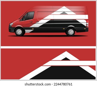 Car wrap design vector, truck and cargo van decal