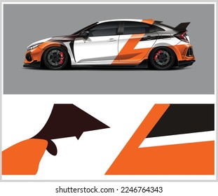 Car wrap design vector, truck and cargo van decal.