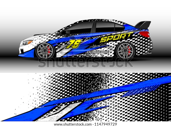 Car wrap\
design vector, truck and cargo van decal. Graphic abstract stripe\
racing background designs for vehicle, rally, race, advertisement,\
adventure and livery\
car.\
