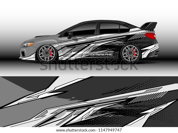 Car wrap
design vector, truck and cargo van decal. Graphic abstract stripe
racing background designs for vehicle, rally, race, advertisement,
adventure and livery
car.
