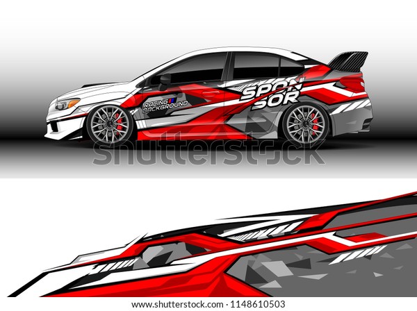 Car wrap design vector,
truck and cargo van decal. Graphic abstract stripe racing
background designs for vehicle, rally, race, off road car,
adventure and livery car.
