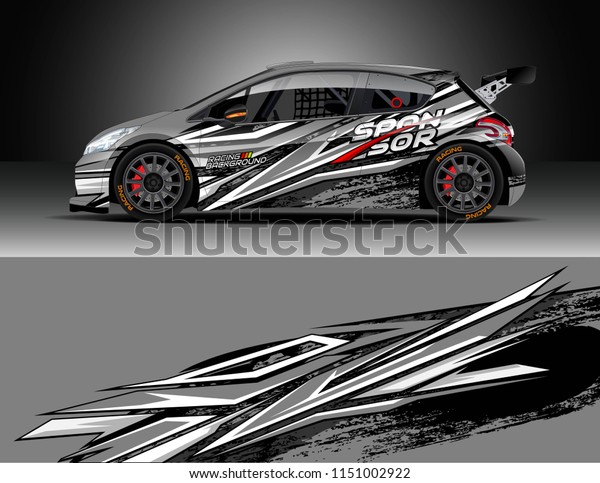 Car wrap design vector,\
truck and cargo van decal. Graphic abstract stripe racing\
background designs for vehicle, race, rally, adventure and car\
racing livery.