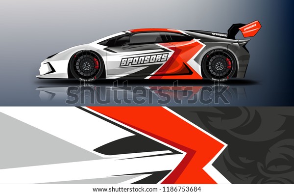 Car wrap design vector,
truck and cargo van decal. Graphic abstract stripe racing
background designs for vehicle, rally, race, adventure and car
racing livery. 