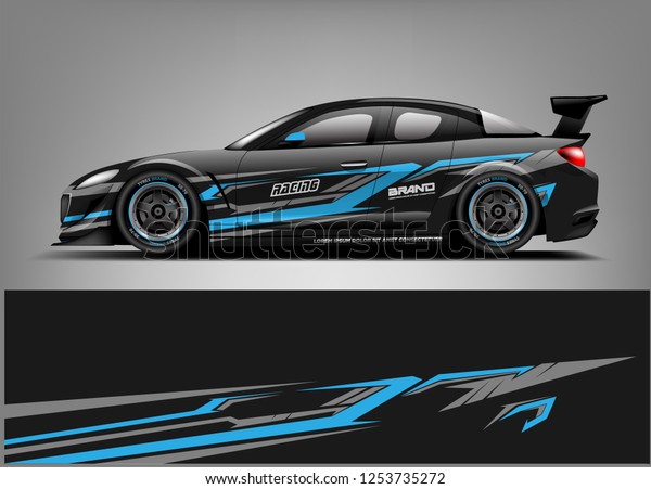 Car wrap design vector,\
truck and cargo van decal. Graphic abstract stripe racing\
background designs for vehicle, rally, race, adventure and car\
racing livery. 