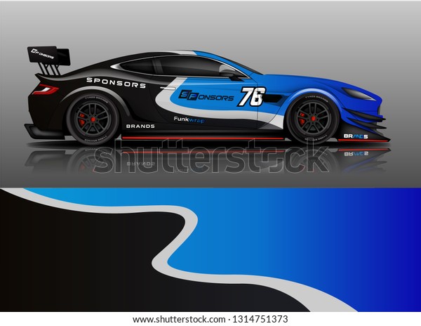 Car wrap design
vector, truck and cargo van decal. Graphic abstract stripe racing
background designs for vehicle, rally, race, adventure and car
racing livery. - Vector