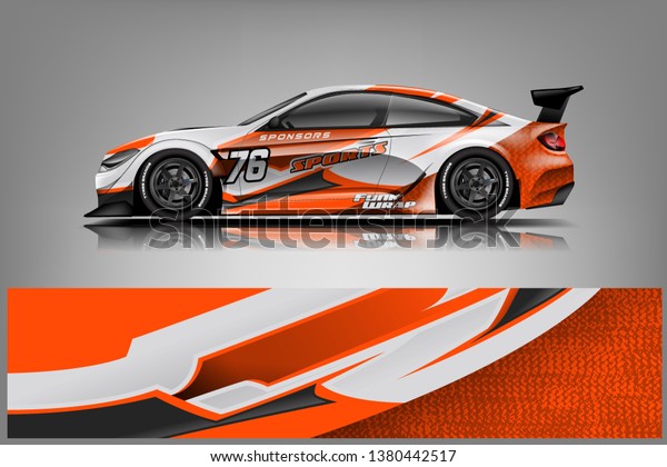Car wrap design\
vector, truck and cargo van decal. Graphic abstract stripe racing\
background designs for vehicle, rally, race, adventure and car\
racing livery dekal\
