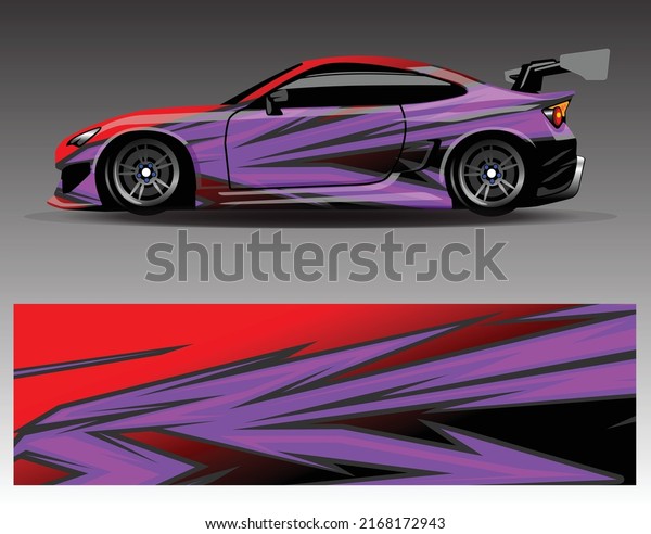 Car wrap design vector  truck and\
cargo van decal. Graphic abstract stripe racing background designs\
for vehicle rally race adventure and car racing\
livery