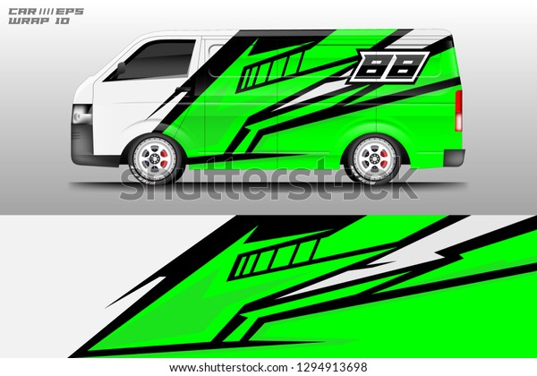 Car wrap design vector . Van car, truck ,\
bus, racing, rally , best for racing wrap\
.