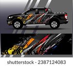 Car wrap design vector.Graphic abstract stripe racing background designs for vehicle, rally, race, adventure and car racing livery
