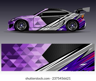 Diseño de envoltura de coches vectorial.Diseño gráfico abstracto de bandas de carreras de fondo para vehículos, carreras, carreras, aventuras y carreras de coches