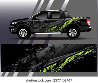 Car wrap design vector.Graphic abstract stripe racing background designs for vehicle, rally, race, adventure and car racing livery