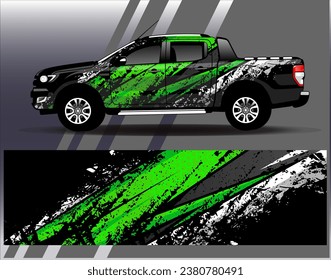 Car wrap design vector.Graphic abstract stripe racing background designs for vehicle, rally, race, adventure and car racing livery