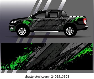 Diseño de envoltura de coches vectorial.Diseño gráfico abstracto de bandas de carreras de fondo para vehículos, carreras, carreras, aventuras y carreras de coches