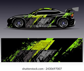 Diseño de envoltura de coche vector.Graphic diseños de fondo de carreras de rayas abstractas para vehículos, rallyes, carreras, aventuras y carreras de coches de librea