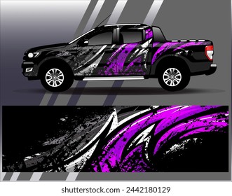 Diseño de envoltura de coche vector.Graphic diseños de fondo de carreras de rayas abstractas para vehículos, rallyes, carreras, aventuras y carreras de coches de librea