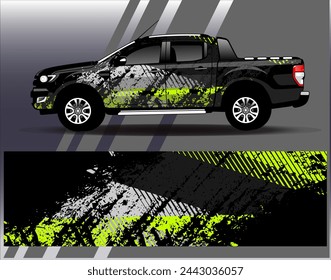 Diseño de envoltura de coche vector.Graphic diseños de fondo de carreras de rayas abstractas para vehículos, rallyes, carreras, aventuras y carreras de coches de librea