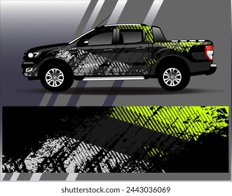 Autoverpackung Design Vektor.Graphic abstrakte Streifen Rennen Hintergrund Designs für Fahrzeug, Rallye, Rennen, Abenteuer und Auto-Rennen Lackierung