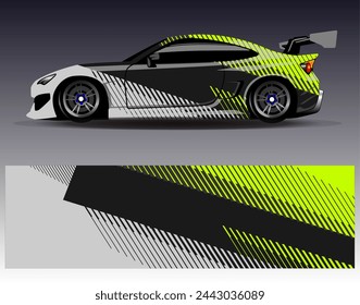 Diseño de envoltura de coche vector.Graphic diseños de fondo de carreras de rayas abstractas para vehículos, rallyes, carreras, aventuras y carreras de coches de librea