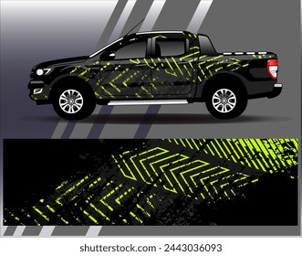 Car wrap design vector.Graphic abstract stripe racing background designs for vehicle, rally, race, adventure and car racing livery