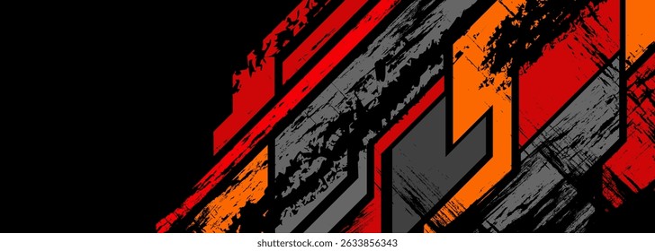 Car wrap design vector.Graphic abstract stripe racing background designs for vehicle, rally, race, adventure and car racing livery