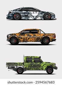 car wrap design or Vehicle  creative graphics vector 