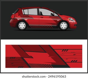 Car wrap design, vinyl sticker design concept or vehicle wrap design