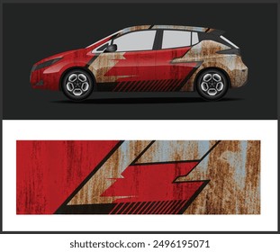 Diseño del abrigo del coche, concepto del diseño de la etiqueta engomada del vinilo o diseño del abrigo del vehículo
