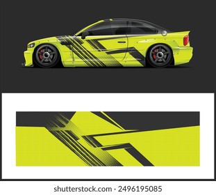 Car wrap design, vinyl sticker design concept or vehicle wrap design