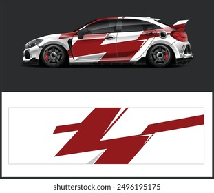 Car wrap design, vinyl sticker design concept or vehicle wrap design