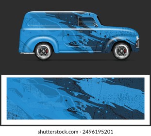 Car wrap design, vinyl sticker design concept or vehicle wrap design