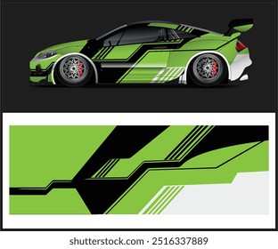 Car wrap design vinyl sticker design concept for Vehicle wrap graphics