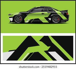 Car wrap design vinyl sticker design concept for Vehicle wrap graphics