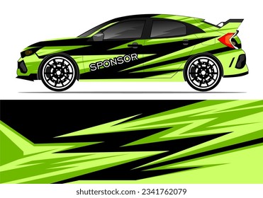 car wrap design with yellow and black color theme