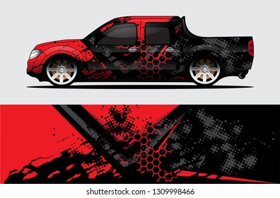 car wrap designs  for company with abstract grunge background for vehicle branding