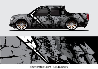 car wrap designs  for company with abstract grunge background for vehicle branding