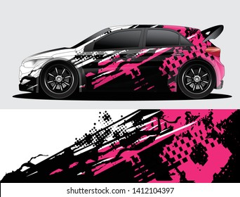 car wrap designs  for company with abstract grunge background for vehicle branding