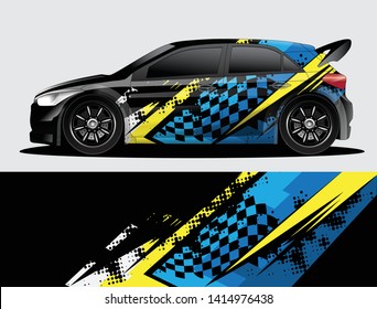 car wrap designs  for company with abstract grunge background for vehicle branding